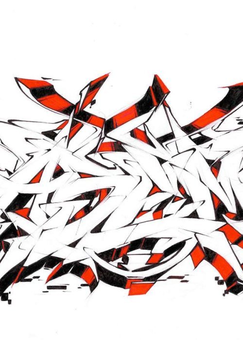 Letras en graffiti formando el abecedario