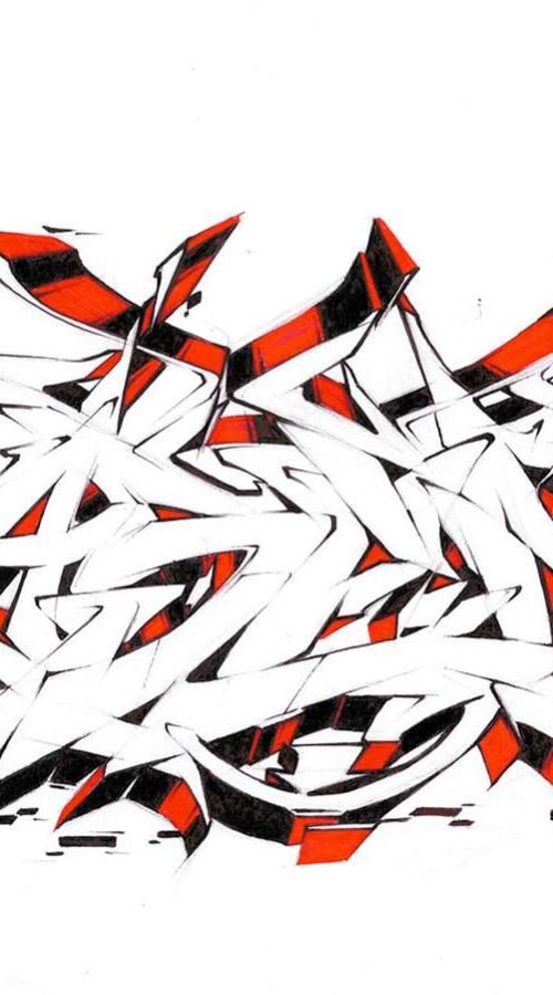 Letras en graffiti formando el abecedario