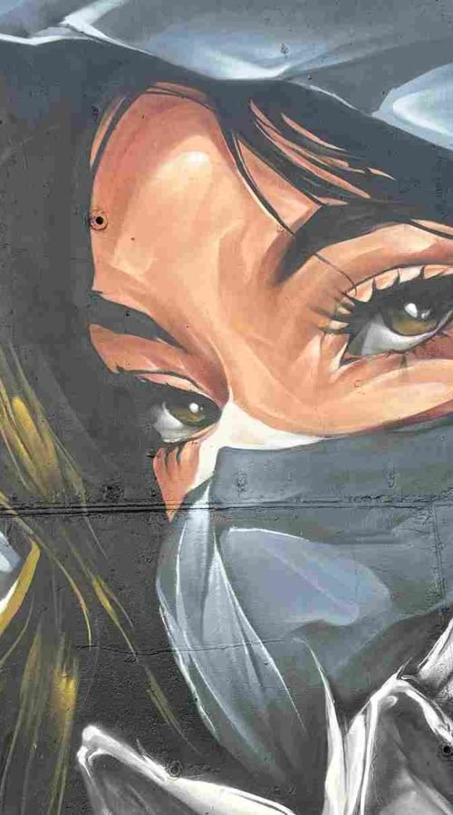 Mural graffiti en Murcia para el festival Fortuna Hip Hop Jam