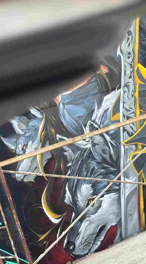 Mural graffiti en Murcia para el festival Fortuna Hip Hop Jam