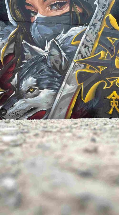 Mural graffiti en Murcia para el festival Fortuna Hip Hop Jam