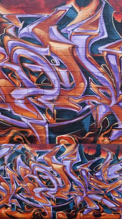 graffiti 3D wildstyle con letras en relieve