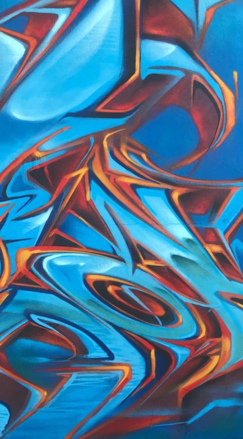 Graffiti urbano wildstyle en técnica 3D realista