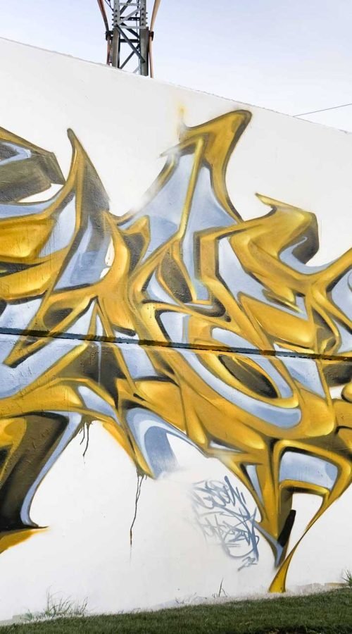 Mural 3D wildstyle con colores vibrantes