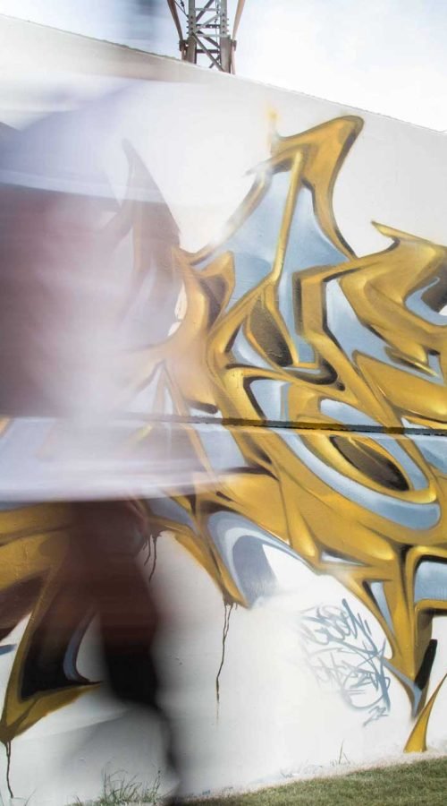 Mural 3D wildstyle con colores vibrantes
