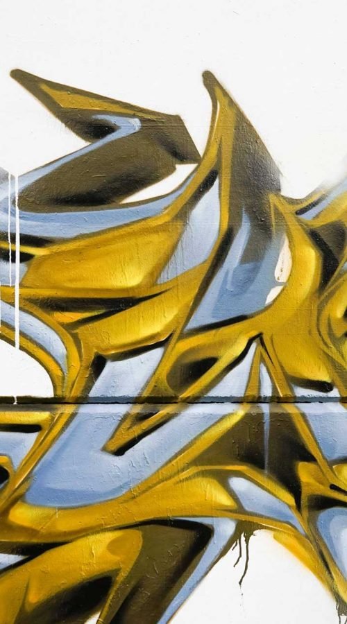 Mural 3D wildstyle con colores vibrantes
