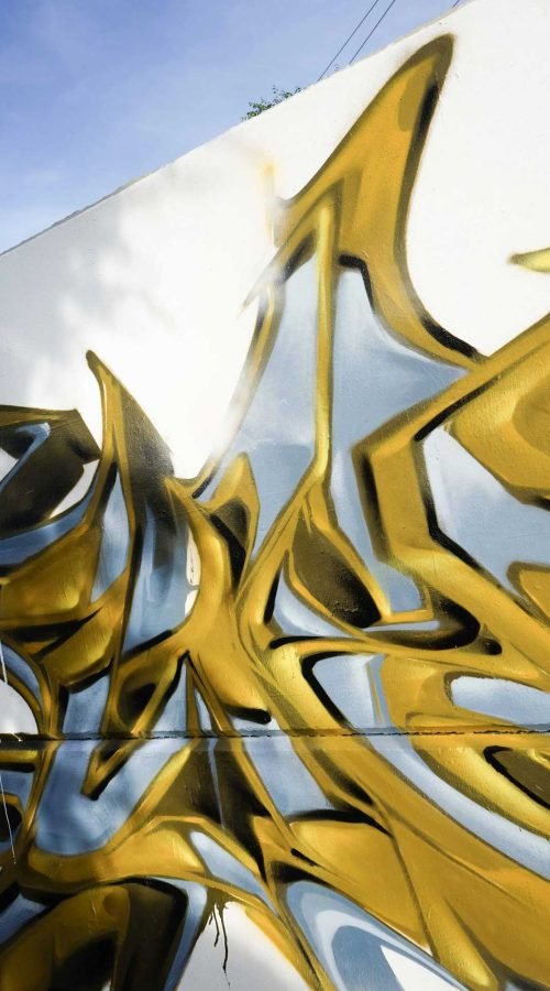Mural 3D wildstyle con colores vibrantes