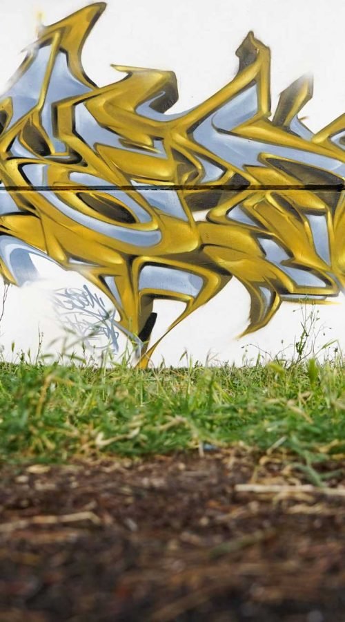 Mural 3D wildstyle con colores vibrantes