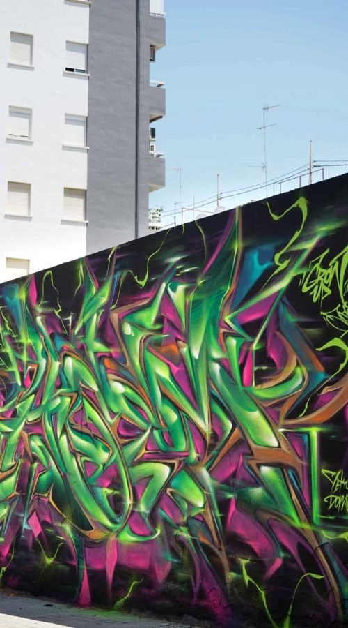 Arte mural 3D wildstyle con profundidad realista