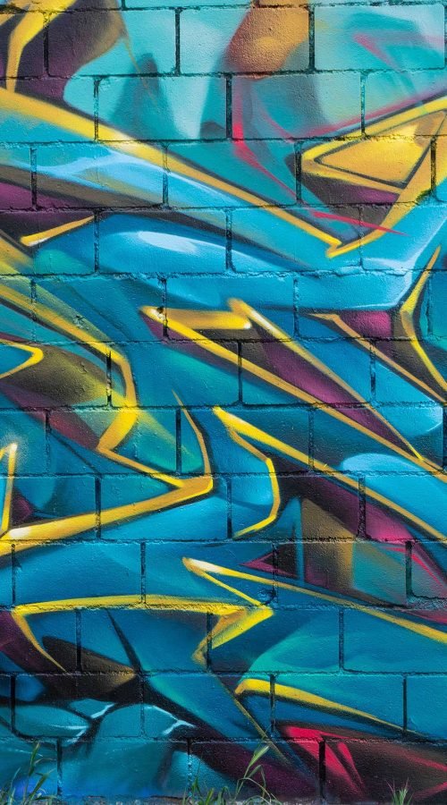 Graffiti tridimensional wildstyle con formas energéticas