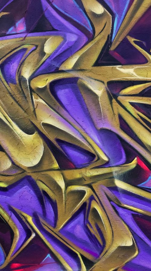 Diseño graffiti 3D wildstyle en pared urbana