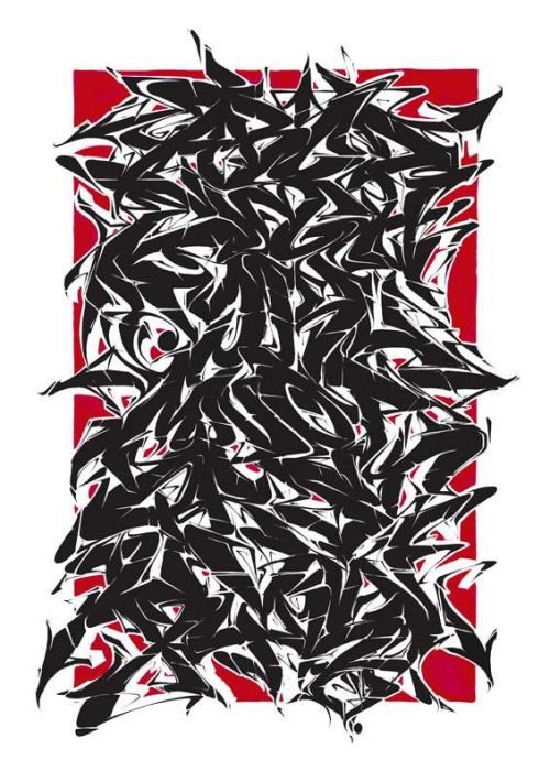 Abecedario en estilo graffiti profesional