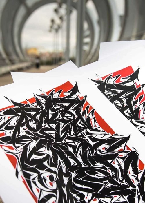 Abecedario en estilo graffiti profesional
