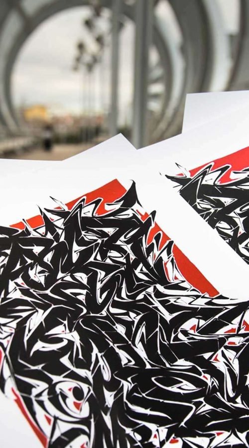 Abecedario en estilo graffiti profesional