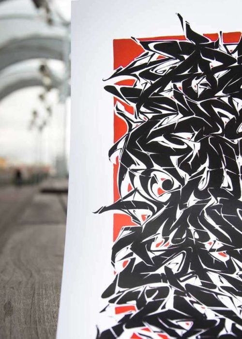 Abecedario en estilo graffiti profesional