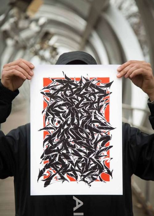 Abecedario en estilo graffiti profesional