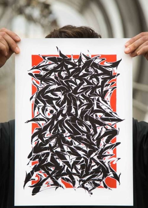 Abecedario en estilo graffiti profesional