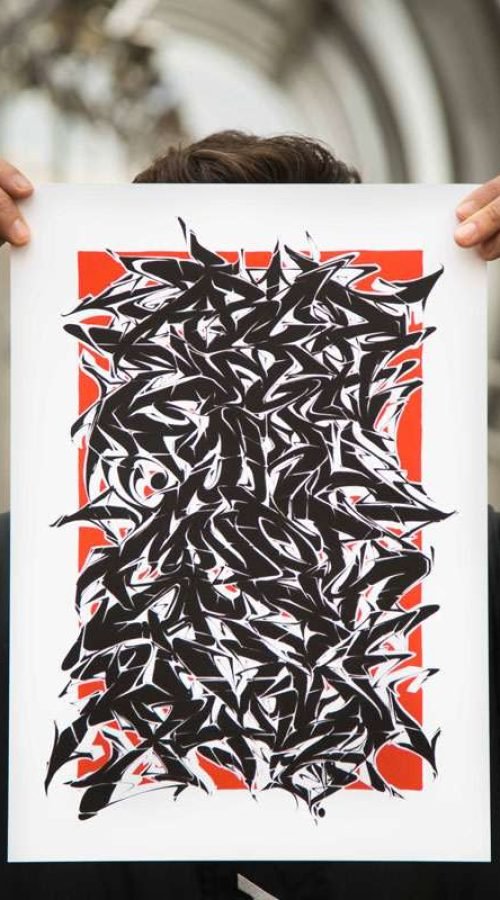 Abecedario en estilo graffiti profesional