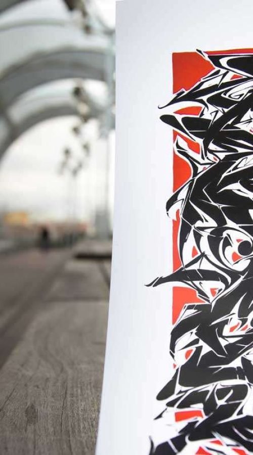 Abecedario en estilo graffiti profesional