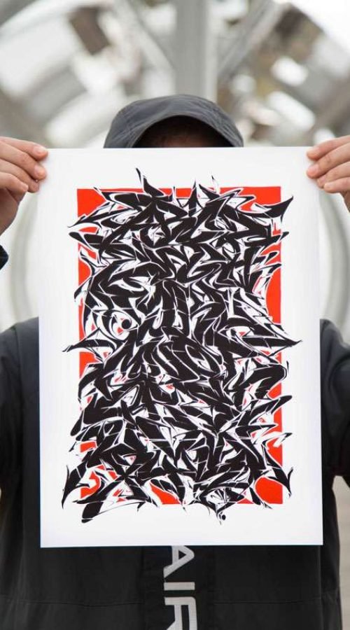 Abecedario en estilo graffiti profesional