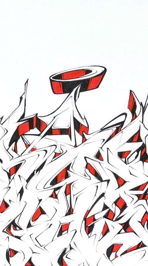 Diseño urbano con letras graffiti tipo abecedario