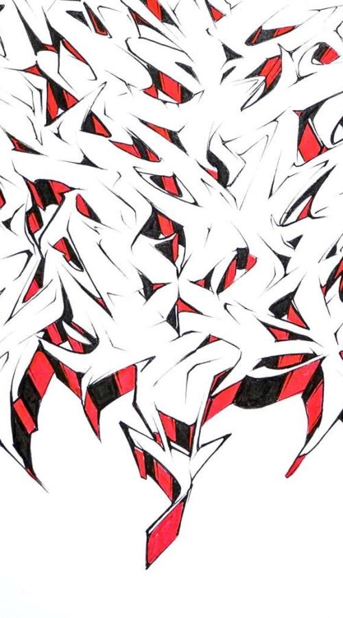 Diseño urbano con letras graffiti tipo abecedario