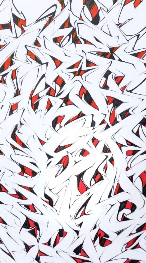 Diseño urbano con letras graffiti tipo abecedario