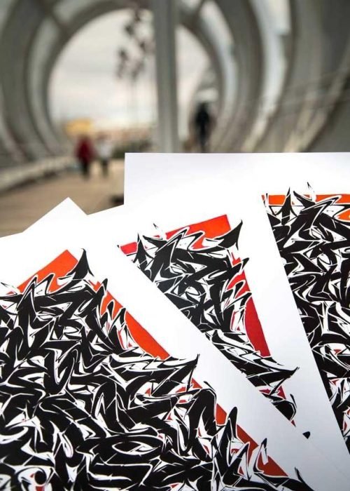 Abecedario en estilo graffiti profesional