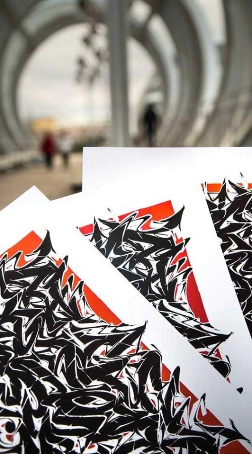 Abecedario en estilo graffiti profesional