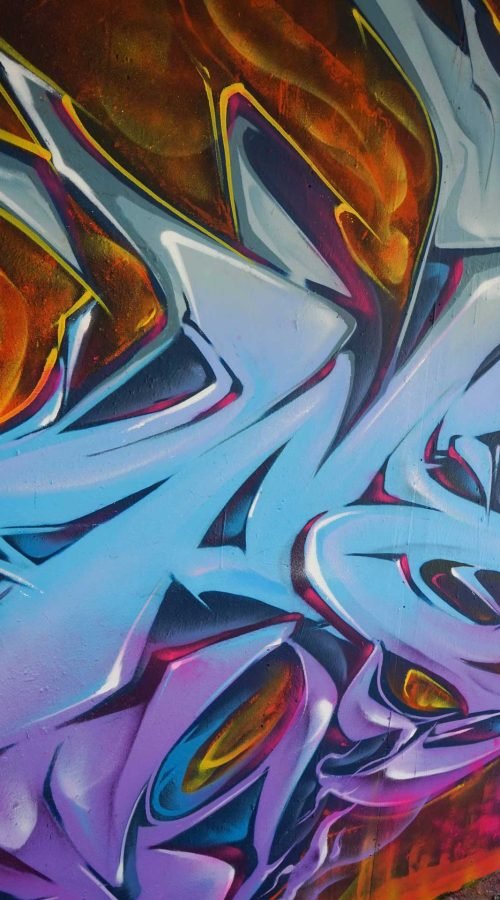 Mural de graffiti de Bob Esponja con estilo malvavisco y colores vibrantes para decorar con humor