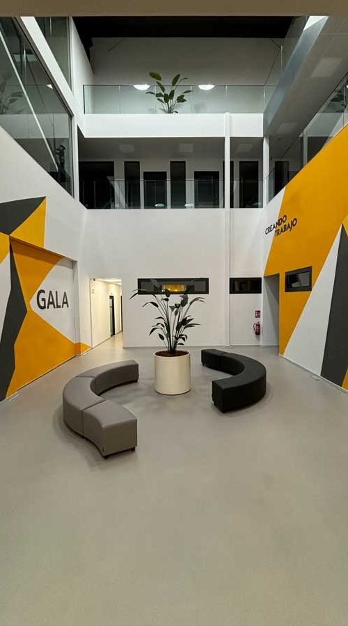 mural interior en oficinas