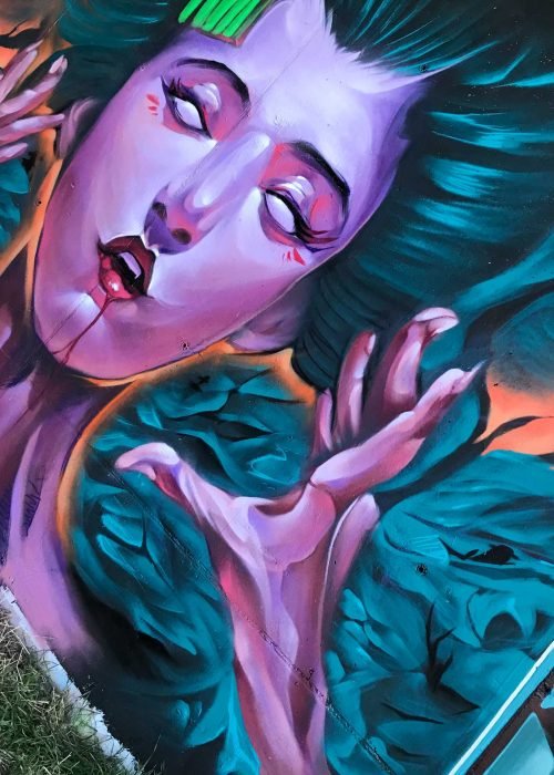 Mural Graffiti Halloween Witch