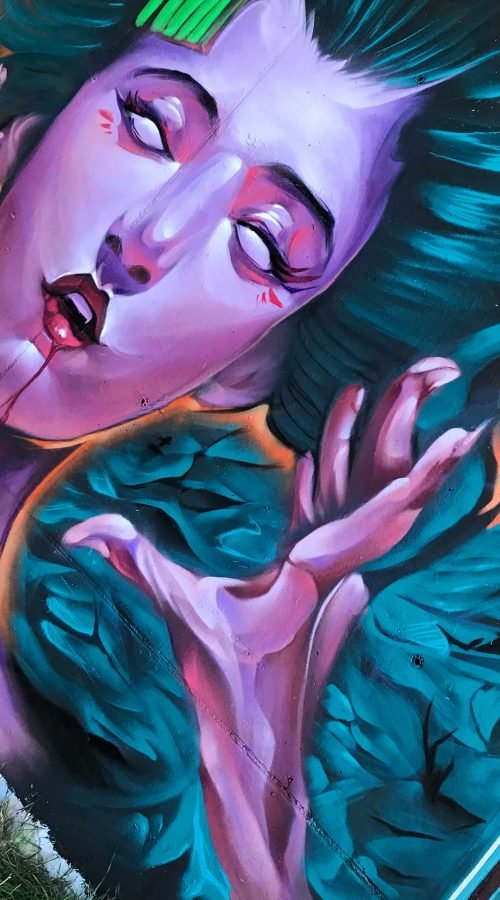 Mural Graffiti Halloween Witch