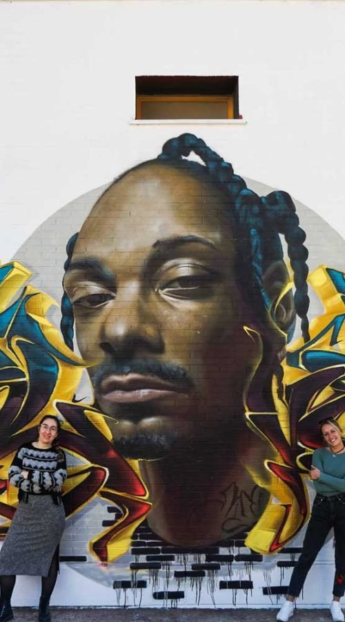 Mural de Snoop Dogg en el festival Hip Hop Street Vícar organizado por el Ayuntamiento