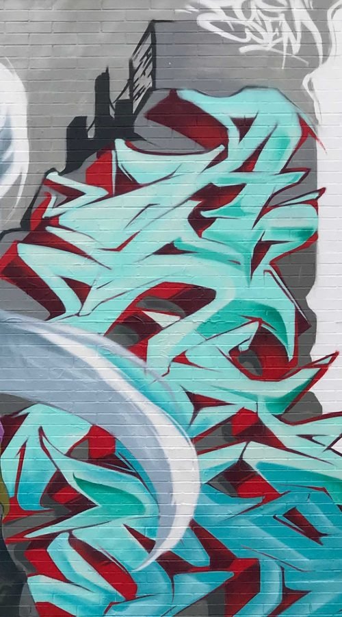 Mural de Snoop Dogg en el festival Hip Hop Street Vícar organizado por el Ayuntamiento