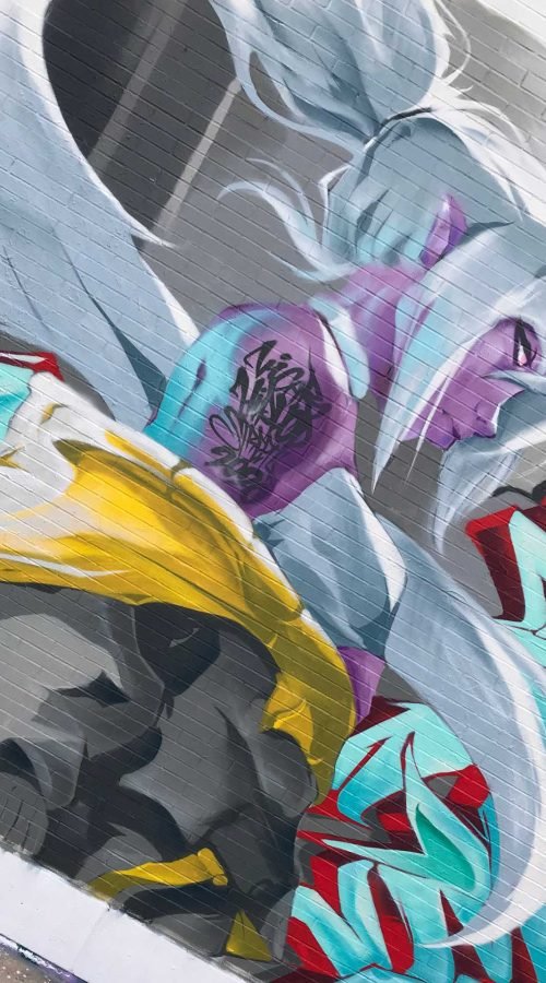 Mural de Snoop Dogg en el festival Hip Hop Street Vícar organizado por el Ayuntamiento