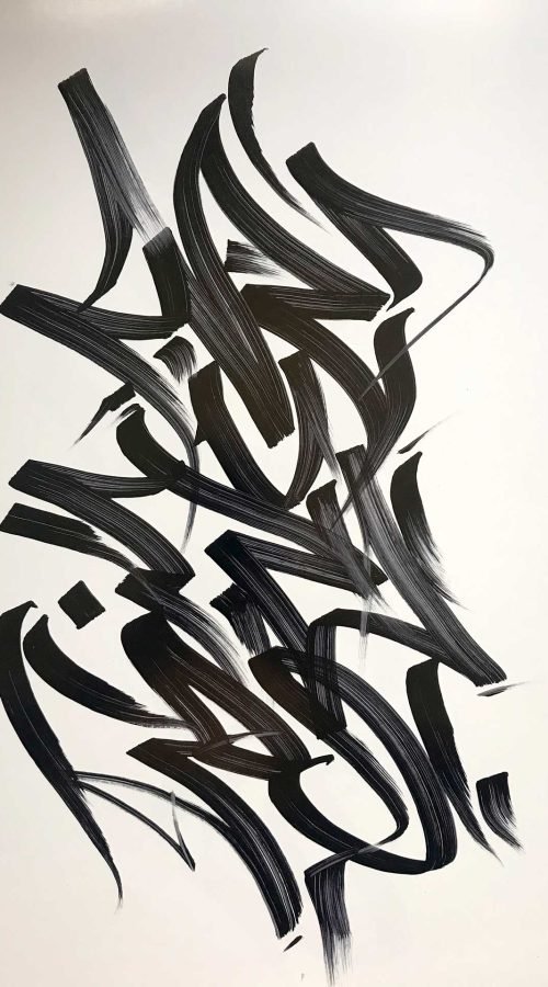 Tag graffiti artístico con trazo fluido y original