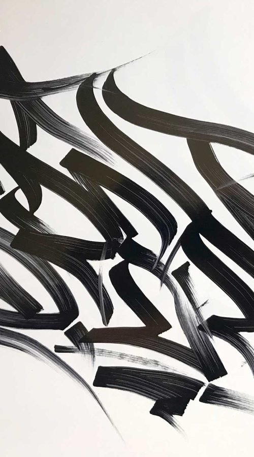 Tag graffiti artístico con trazo fluido y original