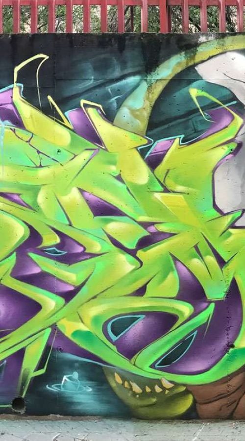 Mural Graffiti lizard spiderman