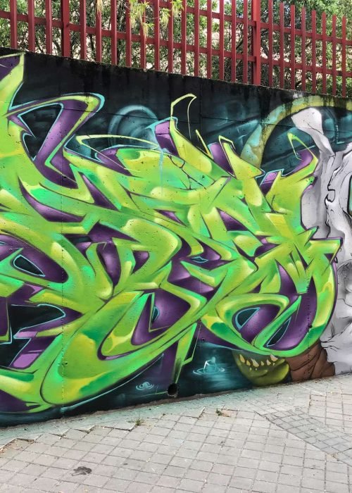 Mural Graffiti lizard spiderman