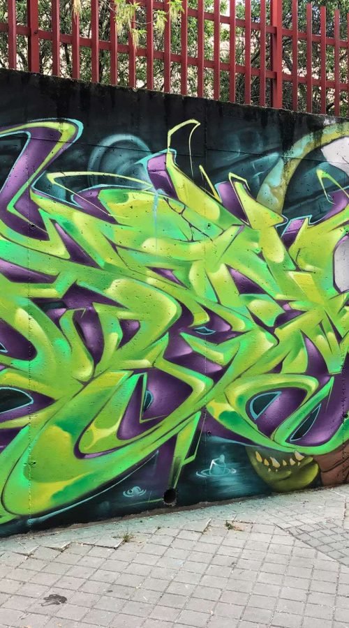 Mural Graffiti lizard spiderman