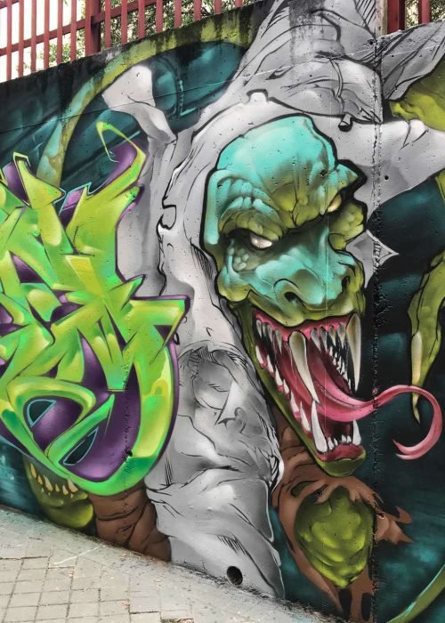 Mural Graffiti lizard spiderman