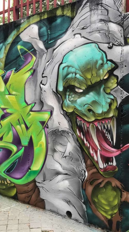 Mural Graffiti lizard spiderman