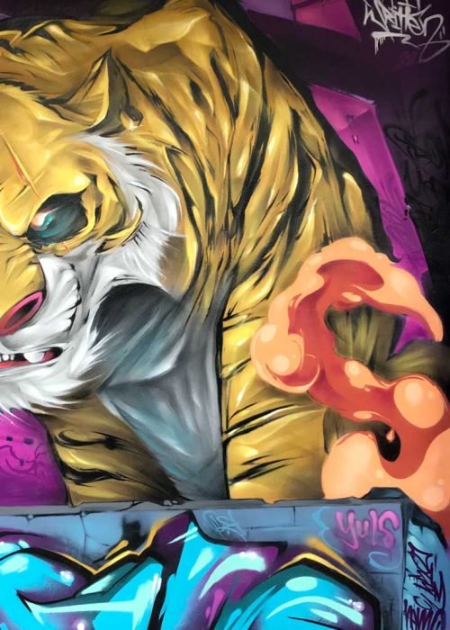 Mural Graffiti tigre