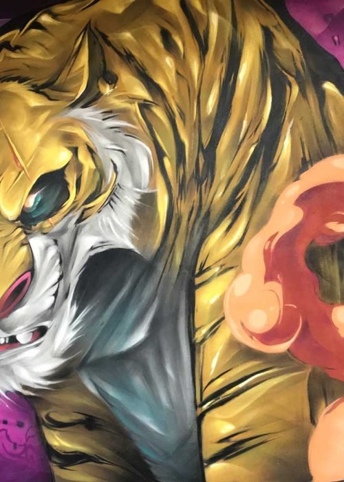 Mural Graffiti tigre