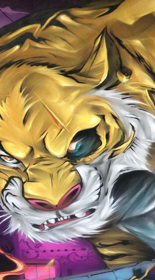 Mural Graffiti tigre