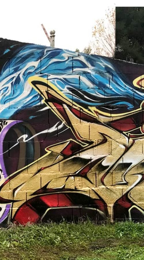 Mural Graffiti ninpo scroll