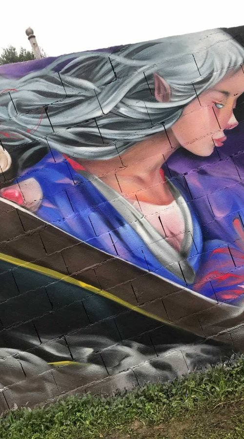 Mural Graffiti ninpo scroll