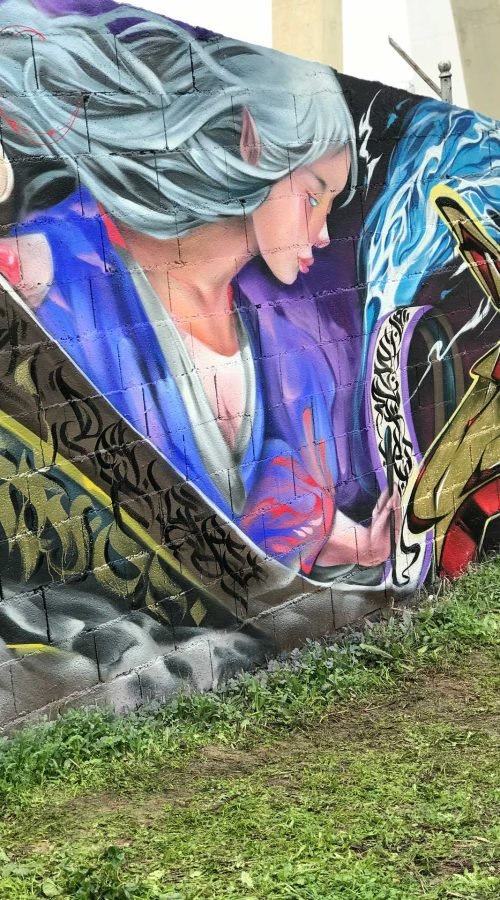 Mural Graffiti ninpo scroll