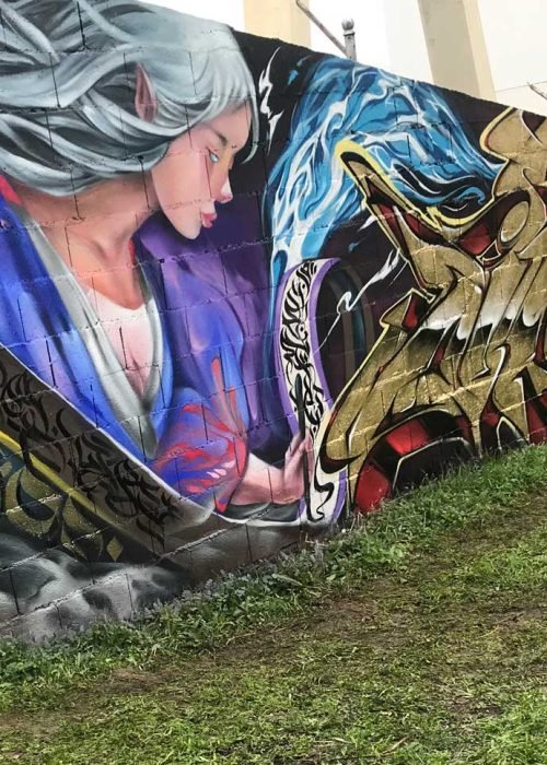 Mural Graffiti ninpo scroll